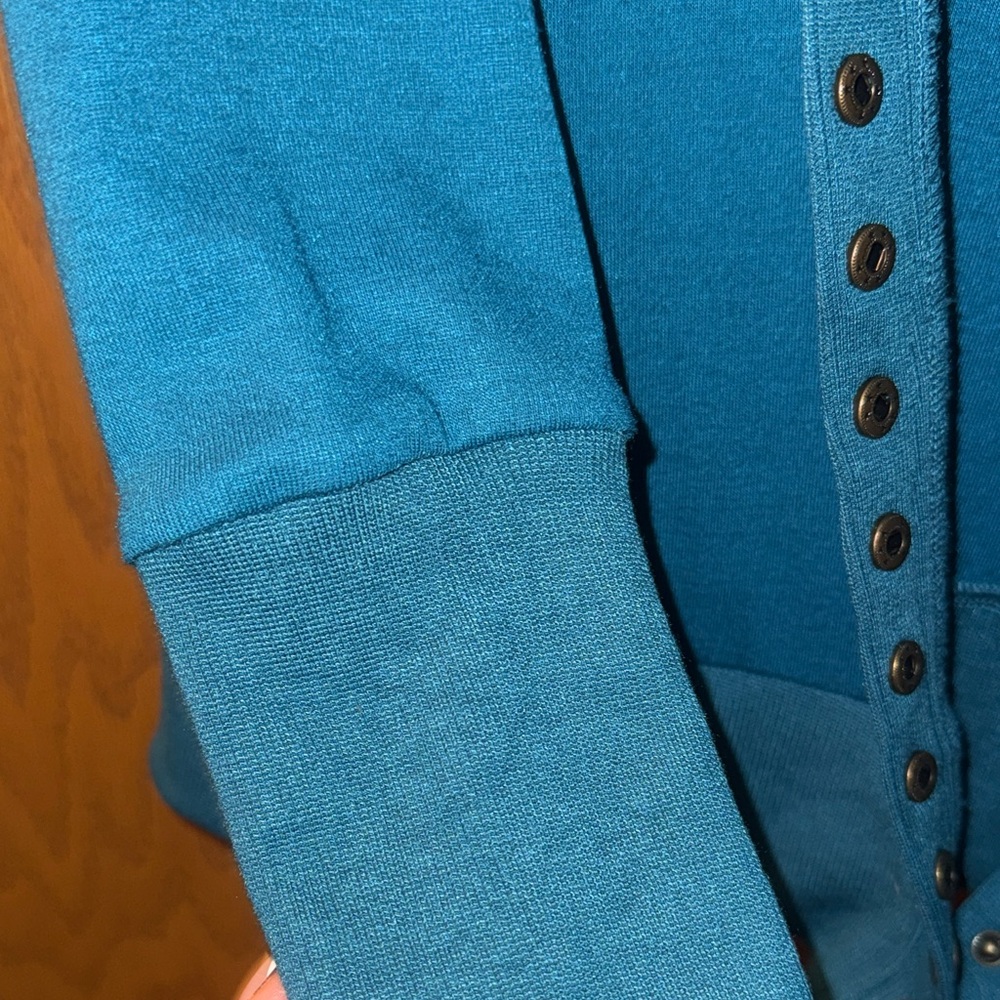 Teal Snap-Front Cardigan - Picture 5 of 8